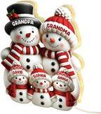 3D Effect Cute Snowman - Personalized Light Box - Christmas Decor For Family, Grandma, Grandpa - Christmas Gift Boxes Light Box with Names, Cozy Christmass Vibe Home Decoration, Grandma Gift