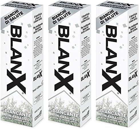 BlanX: Whitening Toothpaste with Arctic Lichens * 2.54 Fluid Ounces (75ml) Tubes (Pack of 3) * [ Italian Import ]