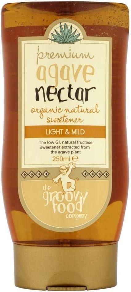 The Groovy Food Company Organic Agave Nectar Natural Sweetener Mild (250ml) - Pack of 6