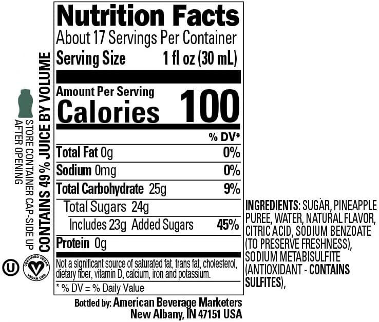 Piña Reàl Infused Exotics, Pineapple Puree Infused Syrup, 16.9 FL OZ Squeezable Bottle (Pack of 3)