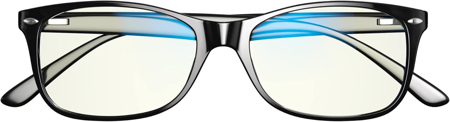 Swanwick Blue Light Blocking Glasses for Women, Men Anti Eyestrain Headache for Computer, Gaming, TV, Phone Screen. Sleep Aid. Classic Day Swannies (Small, Black)