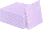 SietDESEO 50 Pieces 3-ply Light Purple Napkins Disposable Folded 5 x 5 Inches Scalloped Cocktail Napkins Paper Napkins for Dinner Wedding Birthday Party Purple Dessert Napkins
