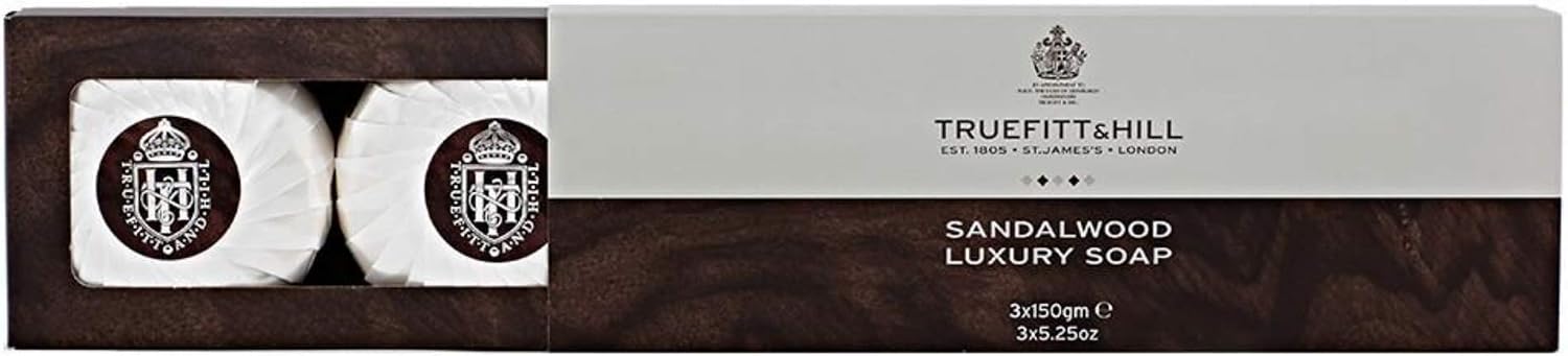 Truefitt & Hill Sandalwood Luxury Soap (Triple) 3x150g/5.25oz