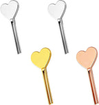 Heart Shaped Metal Toothpaste Tube Squeezer 4-Pack Roller. Heavy Duty Tube Key Squeezer Dispenser for Bathroom, Cosmetics, Paint and Salon Hair Color Lotions