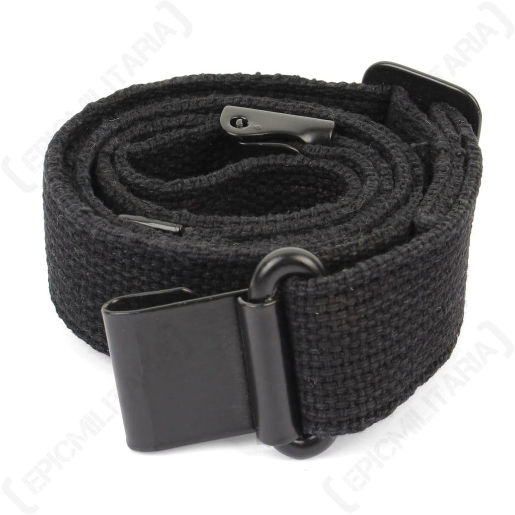 M1 Garand Cotton Sling (Black) US WWII M1 Garand Canvas Rifle Web Sling with Correct WW2 Hardware