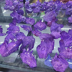 1pcs Purple Electroplated Vug Crystal Quartz Specimen Electroplating Crystal Clusters Decoration Gift Reiki Stone (Size : 40-90g)
