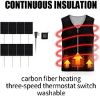 Electric Heated Pad, Clothes Heating Pad,Heat Pad USB,Adjustable Third Gear Temperature 8 in 1 Metal Fiber Warm Winter Electric Clothing Heating Pads Gears Waterproof Clothes Vest Jacket Pads For Heat