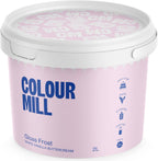 Colour Mill Swiss-Meringue Style Buttercream Frosting – High Gloss Vegan Icing for Cakes & Cupcakes – Designed for Oil-Based Coloring & Smooth Finishes - 2 Liter (4.4LBS) White