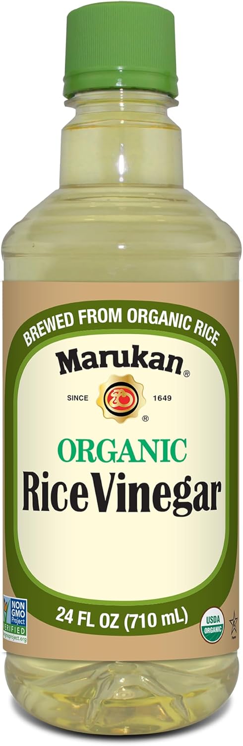 Marukan Organic Unseasoned Rice Vinegar for Enhancing Flavor & Cooking, USDA Organic, Marukan Rice Vinegar (24 fl oz)