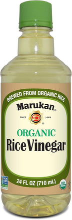 Marukan Organic Unseasoned Rice Vinegar for Enhancing Flavor & Cooking, USDA Organic, Marukan Rice Vinegar (24 fl oz)