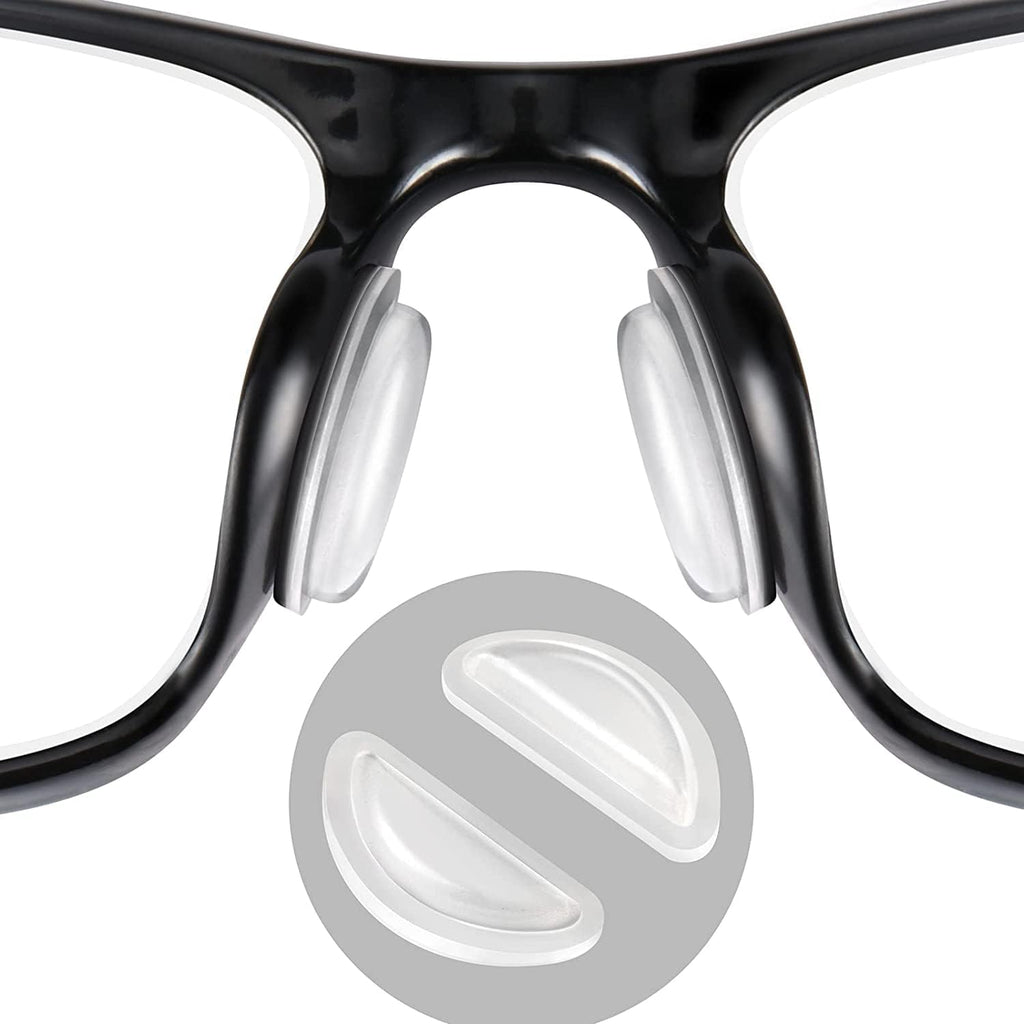 20 Pairs (Clear) SURMAP Eyeglass Nose Pads, Comfort Soft Silicone Glasses Nose Pad, Anti-Slip Heighten Air Chamber Glasses Grips for Eyeglasses and Sunglasses, Adhesive with Sticky Backing
