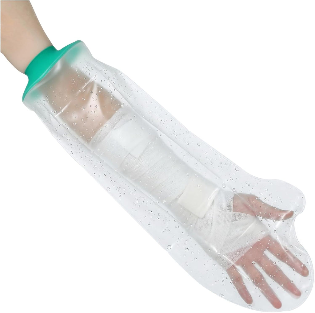 Arm Shower Sleeve, Waterproof Arm Sleeve for Showering, WaterProof Cast Cover Arms, Watertight Protection for Wrist, Elbow, Finger, Hand & Forearm, Reusable & Durable