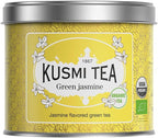 Kusmi Tea - Jasmine Green Tea - Organic Blend with Jasmine - Loose Leaf - Tin Box of 3.1 oz - Quantity for about 50 cups