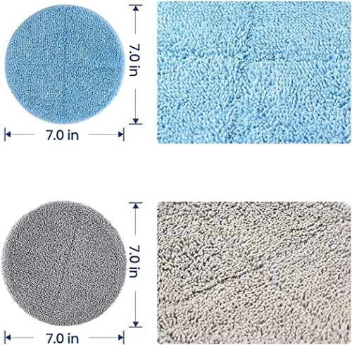 iDOO Replacement Pads for Cordless Electric Mop - Washable and Reusable Microfiber Heads, 4 PCS Mop Pads & Weighted Heating Pad