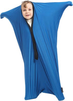 Body Sock Sensory Kids, Medium Compression Sack 27 * 48 inch, Soft Fabric with Strong Stitching and Snap Closures (Classic Blue)