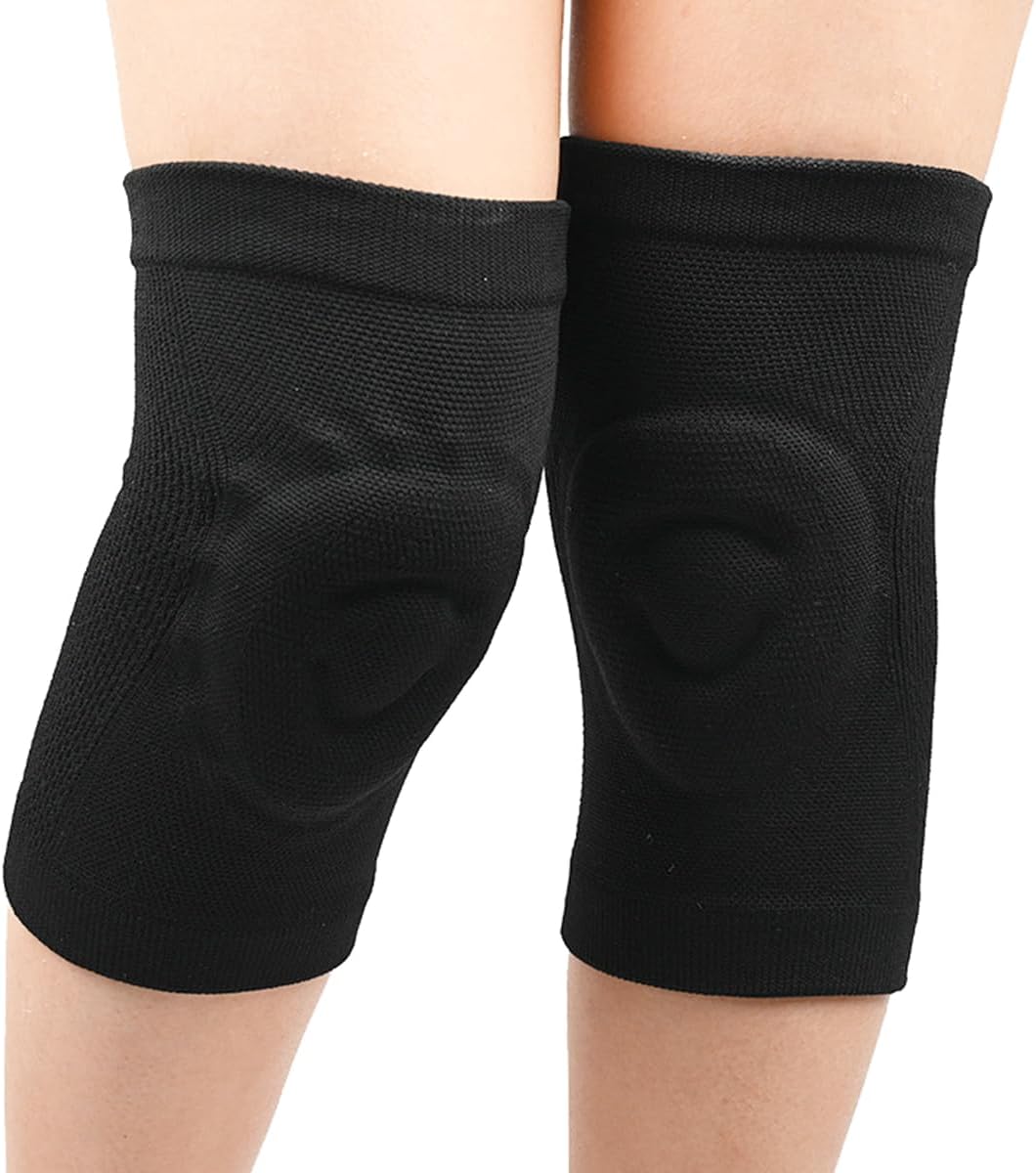 SUJAYU 2 Pack Knee Sleeves for Men Women, Anti-slip Compression Brace with Silicone Patella Gel Pad, Knee Braces for Knee Pain Knee Brace for Arthritis Pain and Support (Black, X-Large)