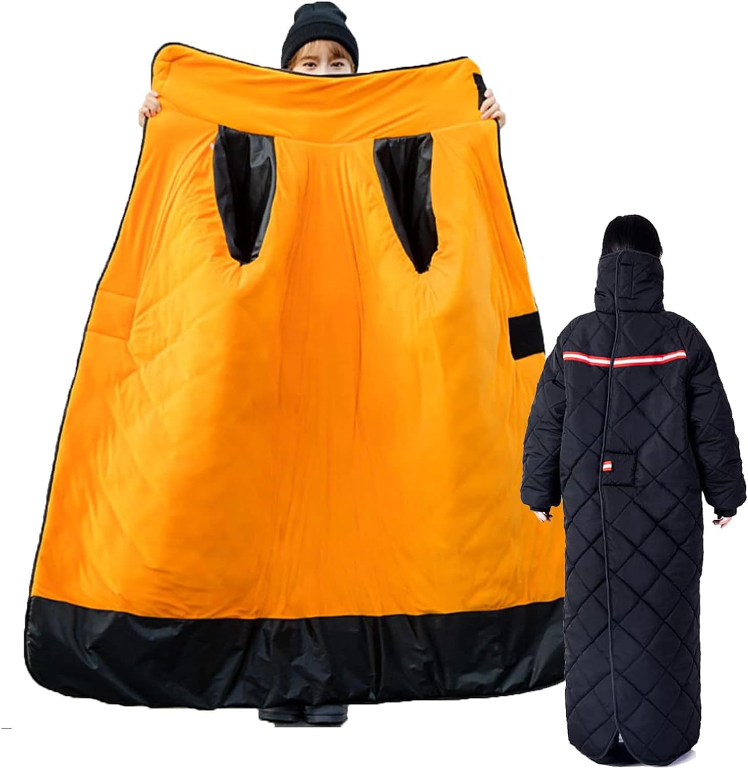 McbeAn Wheelchair Blanket, Wheelchair Warm Clothes, Warm and Comfortable Wheelchair Cover from Head to Toe, Universal Wheelchair Accessory, Windproof Fabric, for Wheelchairs, Motorcycles and Bicycles