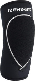 Rehband Elbow Support & Protector for Men & Women Black, 5mm Neoprene Elbow Protection for Volleyball & Handball & Indoor Sports