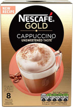 Nescafe Gold Cappuccino Unsweetened 8s pack 6