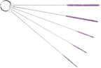 10" Tube Cleaning Brush Set, 5 Pack Small, Extra Long Nylon Straw Brushes with Flexible Handles for Bottles, Cleaning Straws, Pipe Cleaners, Keyboard, Glass, Guns, Detailing and Deep Cleaning, Purple