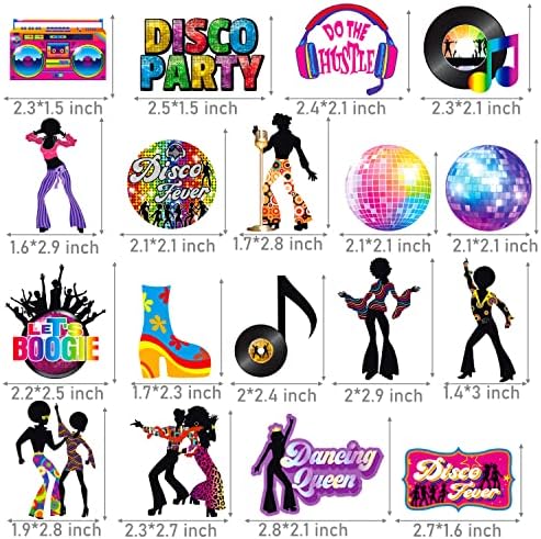 36pcs Disco Party Cupcake Toppers 70s 80s Disco Party Decoration Disco Dance Ball Cake Cupcake Picks for 1970s Saturday Night Disco Theme Birthday Party Supplies