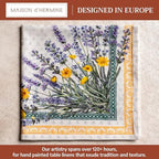 Maison d' Hermine Cloth Napkins Set of 4 100% Cotton Everyday Reusable Square Napkins Cloth Washable Dinner Party Wedding Restaurant Gifts for Mothers Day Spring/Summer(Fanny Lavender, 20" x 20")
