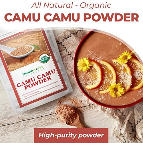 Healthworks Superfoods Camu Camu Powder Organic - 8 Oz - All-Natural & Certified Organic - Antioxidants, Vitamin C & Potassium - Peruvian Origin - Juices, Teas & Smoothies
