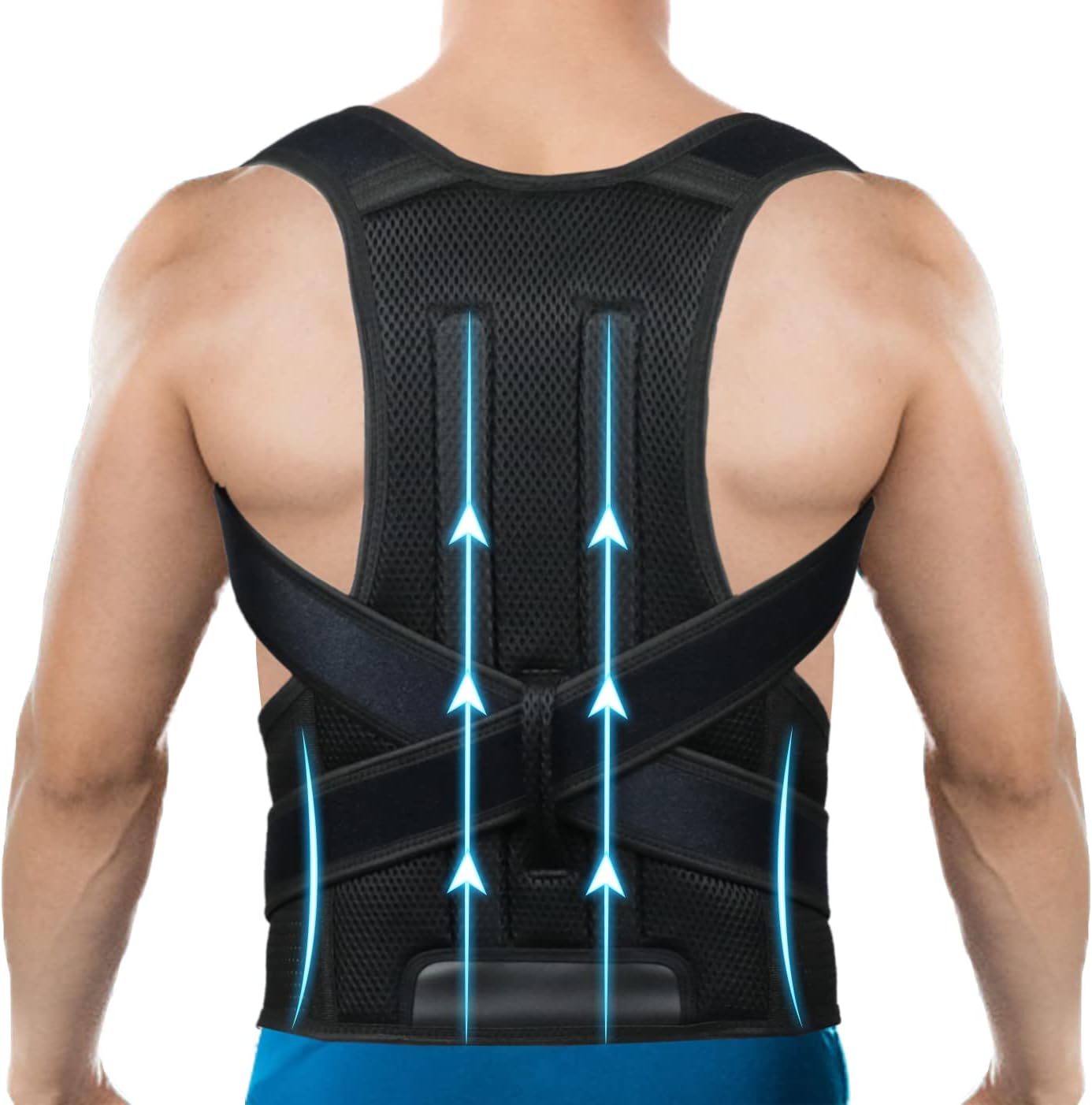Posture Corrector for Women & Men - Adjustable Back Brace, Lumbar Support for Pain Relief, Scoliosis & Hunchback Correction, Spine Alignment Aid XL(37"-42")