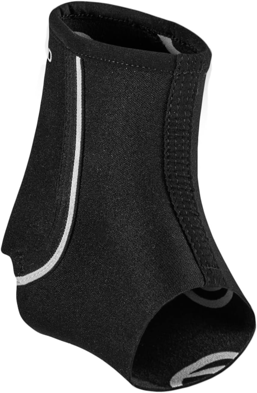 Rehband Ankle Support 1.5mm/3mm Neoprene light support, Ankle brace for sports & work fits in shoe and stabilizes ankle during activity, light Achilles tendon support, Colour:Black, Size:Medium