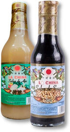 La China Salsa de Soya y de Ajo – 300ml cada una, Importada de Maracaibo, Venezuela/La Maracucha/La China Soy Sauce and Garlic Sauce – La Maracucha 10.14 Fl Oz each (2 Units)