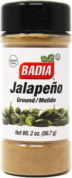 Badia Ground Jalapeno, 2 oz – Green Chili Powder Jalapeño Spice - Zesty Flavor, Medium Heat for Tacos, Meats, Salsa & Chili