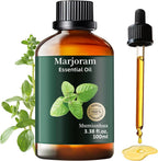 Marjoram Essential Oil, Pure Marjoram Oil Mumianhua Natural Herbaceous Oil for Bedroom, Natural Shield, Aromatherapy for Evening Ease, Outdoor Protection, Diffuser, Massage & Skin Care, 3.38 Fl Oz
