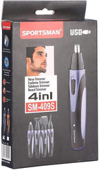 Sonew Electric Trimmer Kit,Automatic Rechargable Ear Eyebrows Hair Removal Trimmer Electric Face Shaver Set