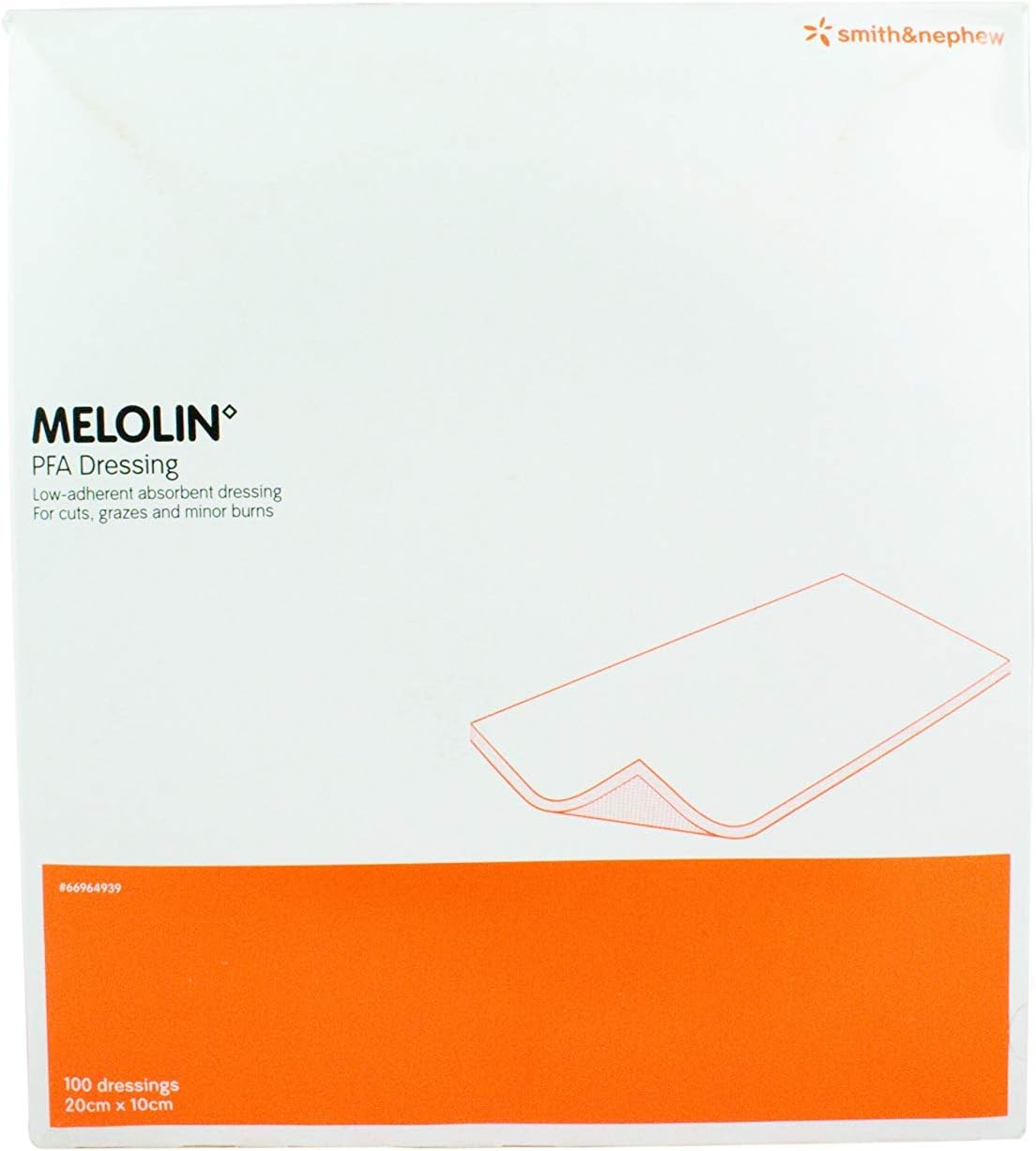 St John Ambulance Supplies Supplies Melolin Cushioned Dressing Pad 10 x 20cm Pack of 100