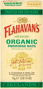Flahavan's Organic Porridge Oats | 100% Wholegrain Rolled Oats | Trusted For Over 200 Years | Product of Ireland | 2.2 Lbs (1kg)