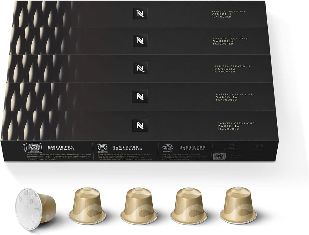 Nespresso Capsules Original Line, Vaniglia, Medium Roast Espresso Coffee, 50 Count Espresso Coffee Pods