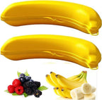 Banana Keeper On The Go Outdoor Travel Case BPA-Free Fruit Protector Portable Banana Holder Cute Carrier Storage Box 2 Pack Yellow (Banana Keeper)