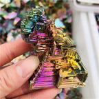 Meditation Home Rainbow Bismuth Specimen Crystal ore Healing Mineral Natural Crystal Rough Bismuth ore Green Metal (Size : 900-1000g)