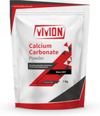 Calcium Carbonate Powder - 1000 Grams - Food Grade Anticaking Antacid Excipient Ingredient - Wine Deacidification & Limestone Filler Soil Amendment 1 kg (2.2 lb)