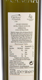 Castillo De Canena Extra Virgin Olive Oil (16.8 fl. oz.) Arbequina Award Winning Early Harvest, High Polyphenol, Cold-Pressed Purity | Rich, Bold Flavor Profile | Bread, Soup, Pasta, Salad Dressing, Vegetables | Estate Produced Since 1780 | Spanish