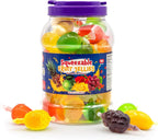 Fruit Squeezable Jellies - 40 Count Jar - Tik Tok Candy - Fun Jelly Treat in Assorted Fruit Flavors - Mango, Strawberry, Apple, Pineapple & Grape - Gelatin Free
