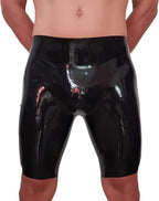 Latex Rubber Shorts Short Pants Trousers Black (one size)