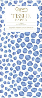 Caspari Just Spots Tissue Paper in Blue – 2 Pack, 8 Decorative Tissue Sheets Total, Premium Printed Gift Wrapping Tissue, Coordinates with Caspari Gift Bags & Wraps