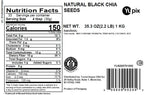 Yupik Raw Black Chia Seeds, 2.2 lb (35.2 oz), Gluten-Free, Kosher, Vegan, Natural Seeds, Plant-Based Superfood, Rich in Fiber, Source of Omega-3, Ideal for Chia Pudding & Smoothies, Gels Easily