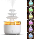 Humidifiers for Bedroom, Rain Cloud Humidifier with 7 Colors Night Light, Simulate Falling Raindrops Small Humidifier Aroma Diffuser for Sleeping, Relaxing (Fountain-White)