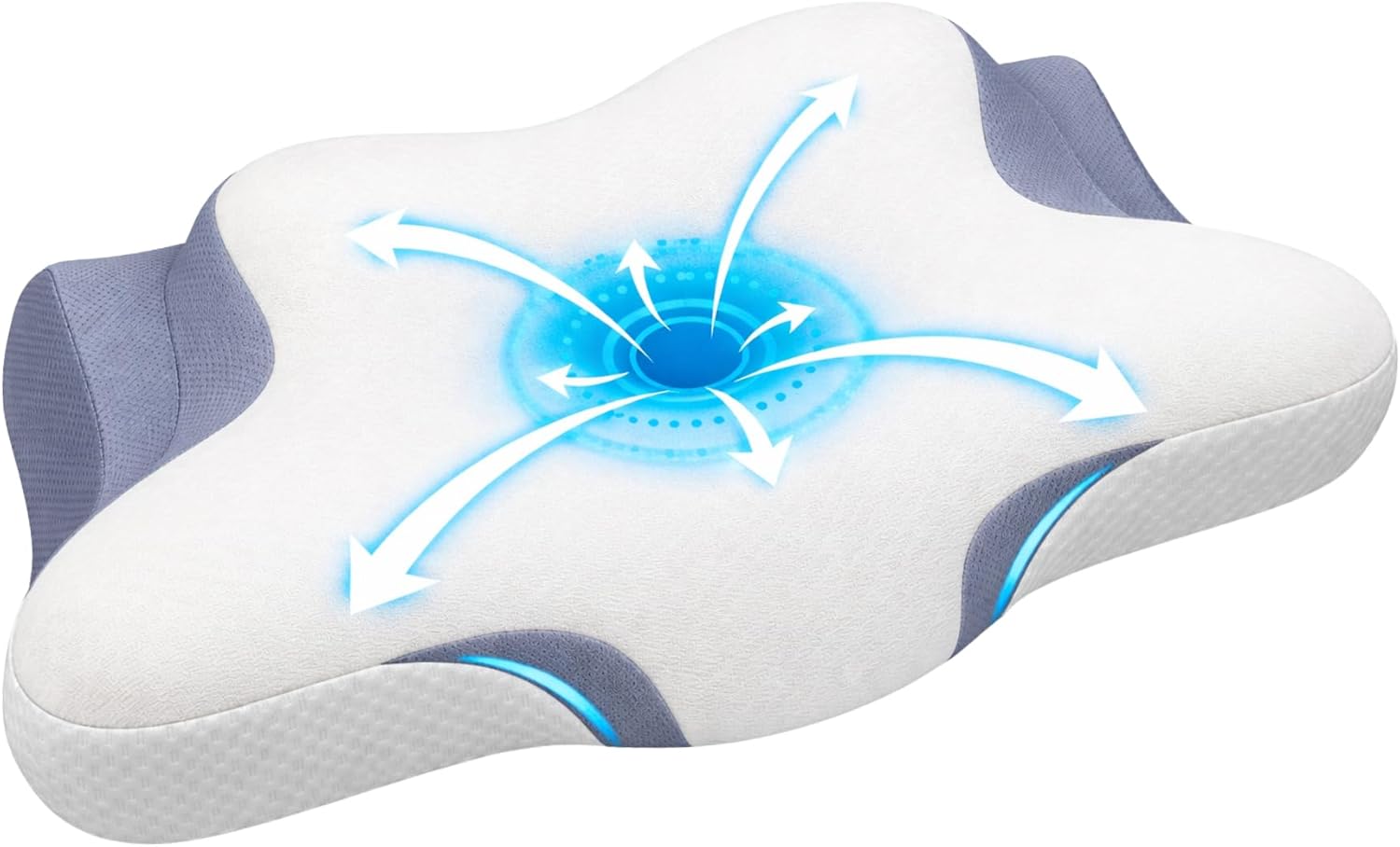 Memory Foam Pillow for Neck Pain Relief – Ergonomic Contour Bed Pillow with Variable Height, Washable Pillowcase, Cervical Neck Cushion for Side, Back & Stomach Sleepers, Hypoallergenic Slow Rebound