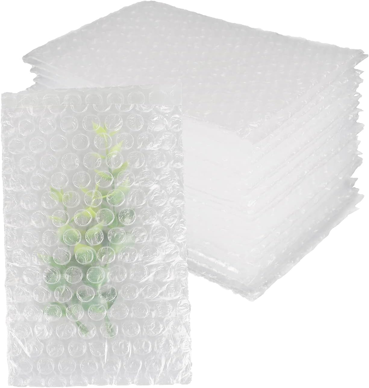 50Pcs Bubble Out Bags, Yision 4 x 6Inches Bubble Out Pouch Small Bag, Double Walled Bubble Cushioning Bags for Packing Dishes Moving, Shipping, and Packing Supplies for Glasses Plates
