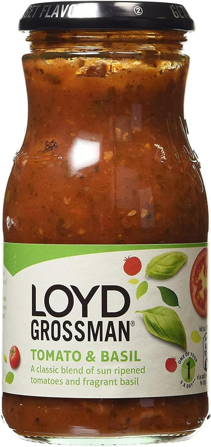Loyd Grossman Pasta Sauce - Tomato & Basil (350g) - Pack of 6