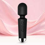 Personal Mini Quiet Massager 20 Vibration Wand Modes 8 Intensity, Portable Handheld Massage for Neck Shoulder Back, Deep Tissue Relief, Cordless & Travel-Friendly (Black)