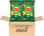 AMBARII Walkers Salt & Vinegar Flavored Crisps, 25g Bags, 12 Count Pack